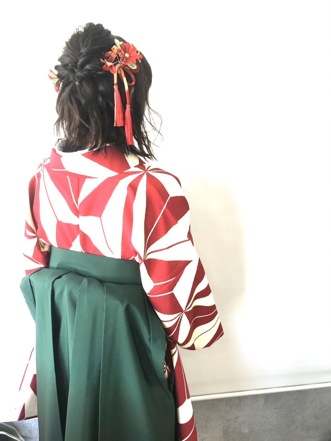 卒業式のヘアセット メイク 袴の着付け Non Edge 苫小牧市の美容室 ショップ ノンエッジ